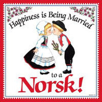 Kitchen Wall Plaques: Happily Married Norsk - OktoberfestHaus.com
 - 1
