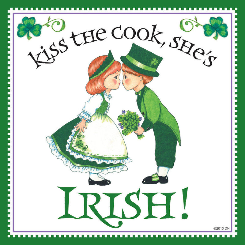 Irish Gift Tile "Kiss Irish Cook" - OktoberfestHaus.com
 - 1