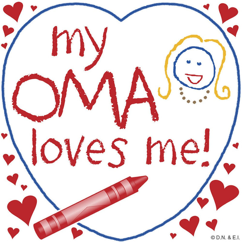 German Gift Magnet "My Oma Loves Me"