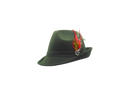 "German Hunter" Green Hat Fedora And Edelweiss & Feather - OktoberfestHaus.com