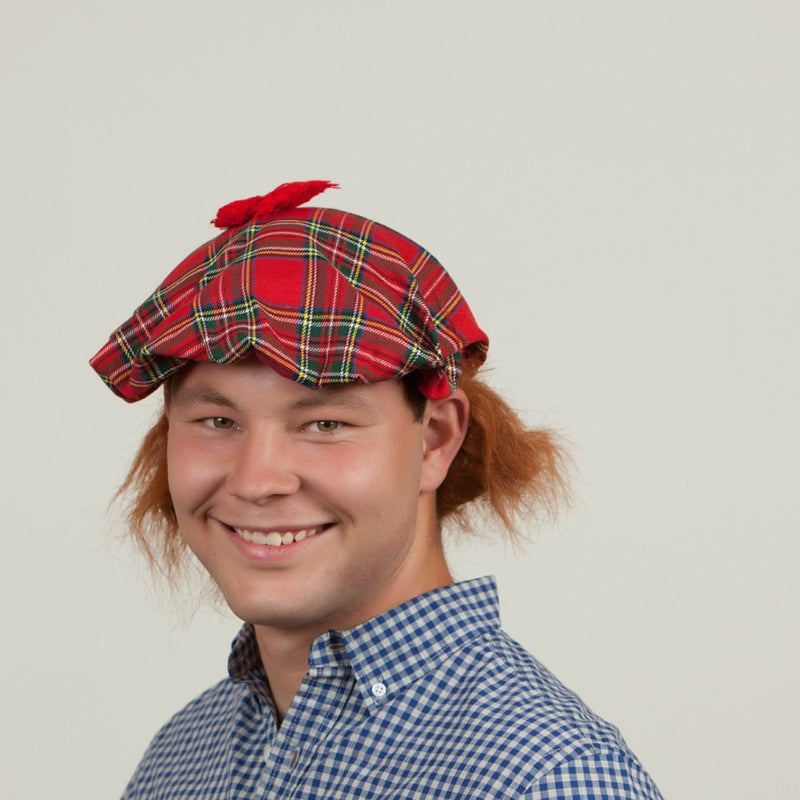 Scottish Hat with Brown Hair Wig - OktoberfestHaus.com
 - 4
