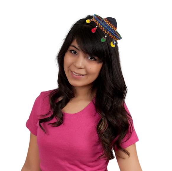 Funny Party Hat Mexican Mini Sombrero with Pompons
