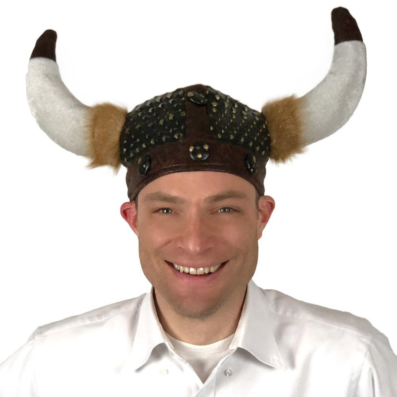 Norwegian Viking Costume Cloth Horned Helmet