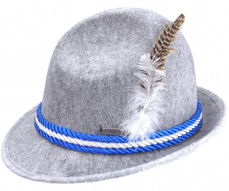 German Alpine Hat Gray With Rope - OktoberfestHaus.com
 - 1