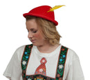German Hat Red with Yellow Feather - OktoberfestHaus.com
 - 3