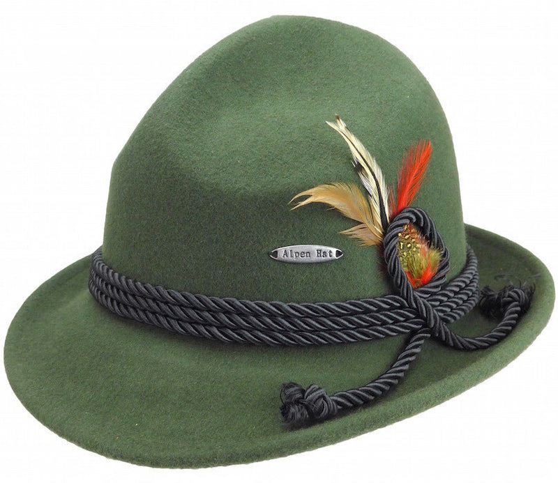 German Bavarian Style Green 100% Wool Hat - OktoberfestHaus.com
 - 1