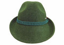 German Alpine Style Green 100% Wool Hat - OktoberfestHaus.com
 - 3