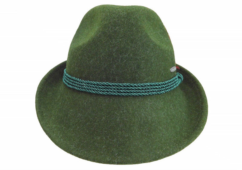German Alpine Style Green 100% Wool Hat - OktoberfestHaus.com
 - 3