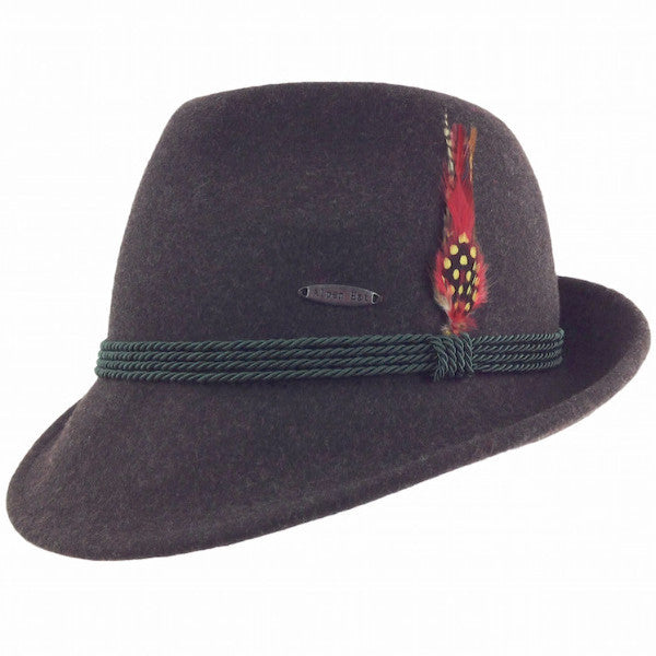 German Alpine Style Brown 100% Wool Hat - OktoberfestHaus.com
 - 1