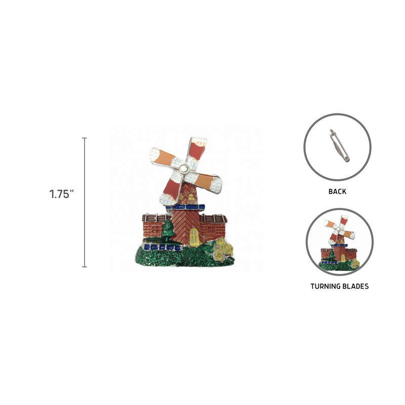 German Hat Lapel Pin: Windmill