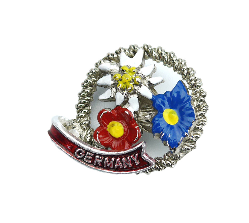 German Hat Pin: Alpine Edelweiss Flowers - OktoberfestHaus.com
 - 1