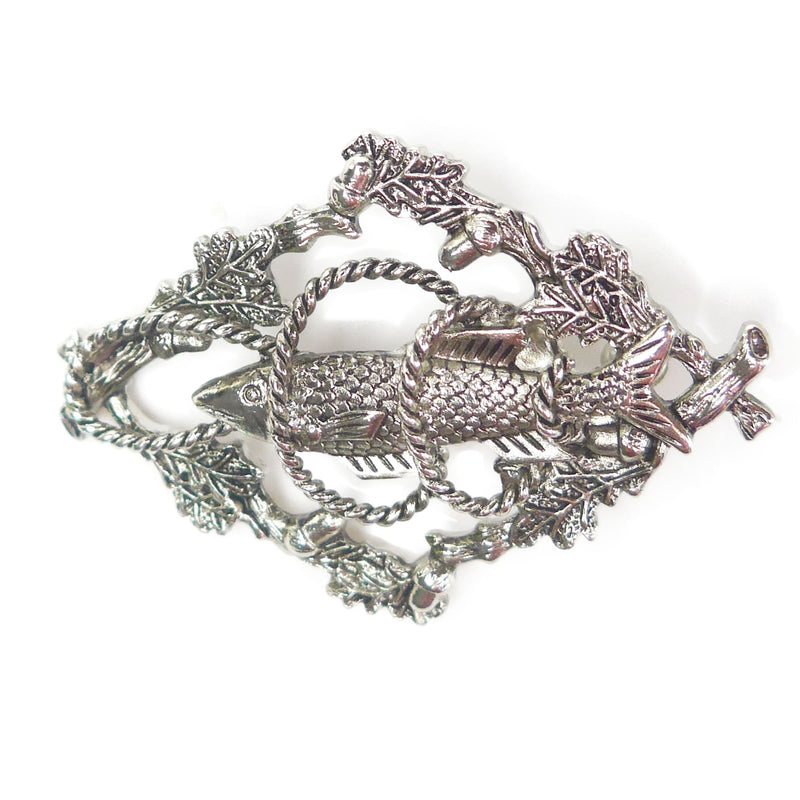 Fish & Ropes German Hunting Collectible Fedora Hat Pin