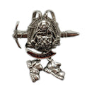 Metal Backpack & Hiking Boots Germany Banner Metal Hat Pin