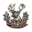 Medallion Stag Germany Banner Metal Hat Pin