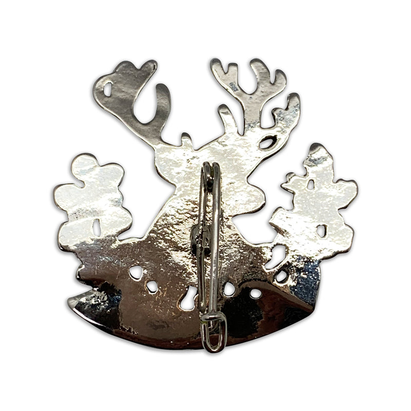Medallion Stag Germany Banner Metal Hat Pin