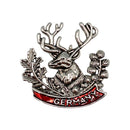 Medallion Stag Germany Banner Metal Hat Pin