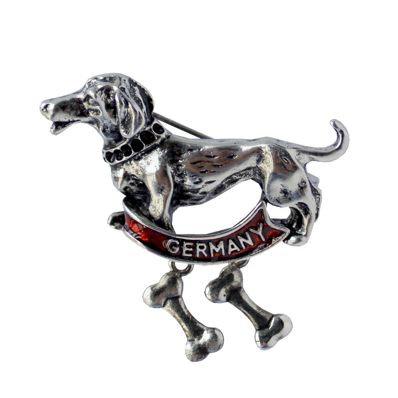 Dachshund Dog Germany Banner Hat Pin