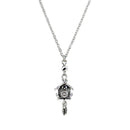 Cuckoo Clock Pendant Silver Plated Necklace Gift Idea