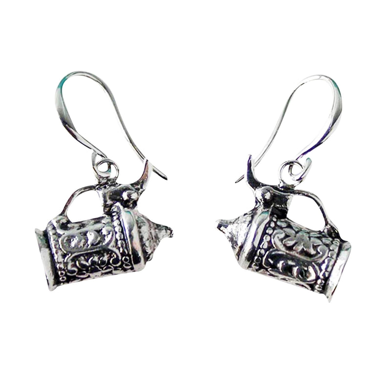 Beer Stein Silver Plated Earrings Gift Idea