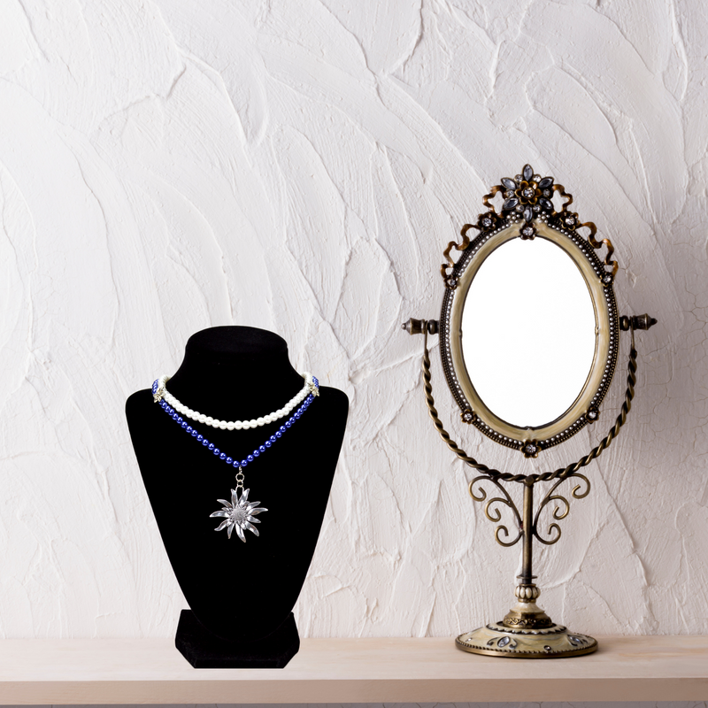 Edelweiss Necklace With Blue and White Pearl Jewelry