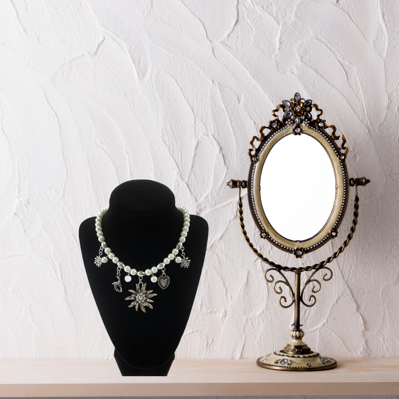 Edelweiss With Pearls Necklace Jewelry