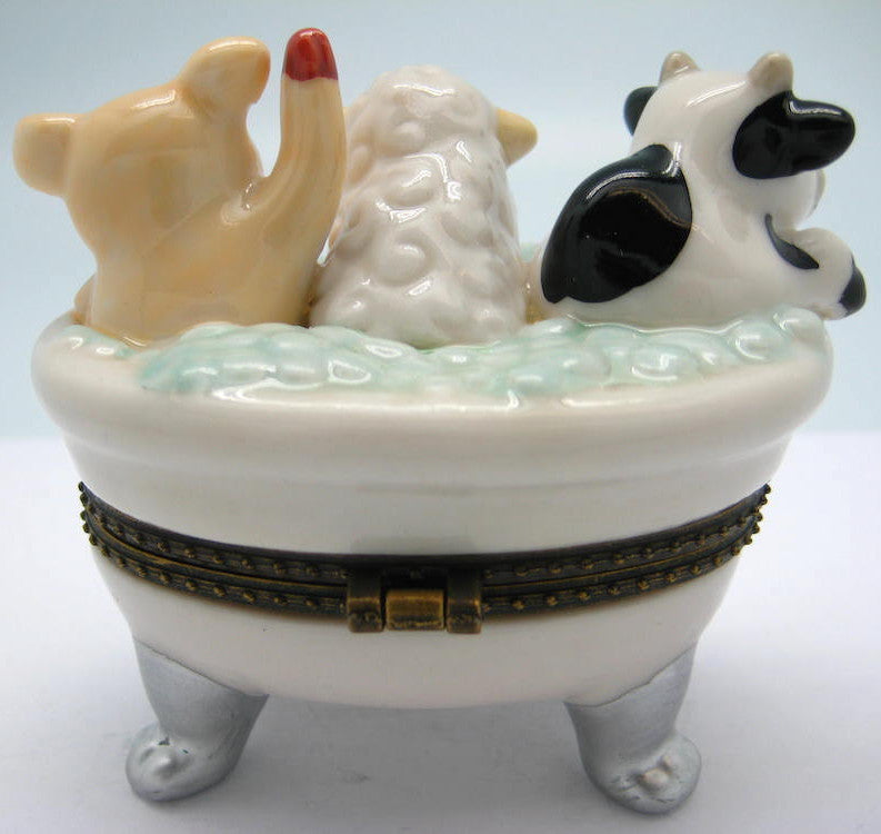 Children's Jewelry Boxes Cow, Sheep, Pig Bathtub - OktoberfestHaus.com
 - 2