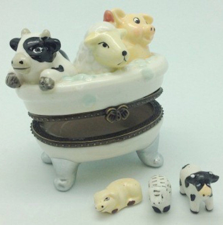 Children's Jewelry Boxes Cow, Sheep, Pig Bathtub - OktoberfestHaus.com
 - 3