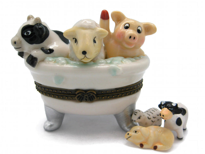 Children's Jewelry Boxes Cow, Sheep, Pig Bathtub - OktoberfestHaus.com
 - 1