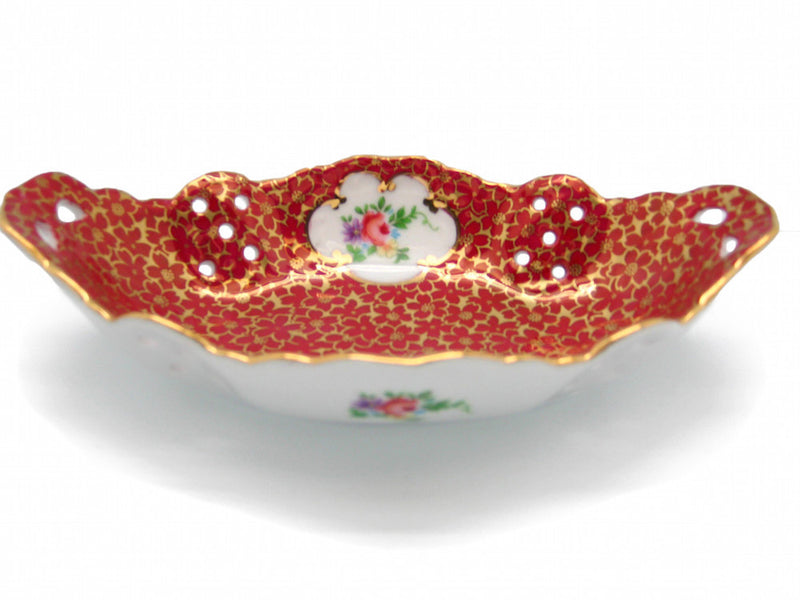 Vintage Victorian Antique Dish Jewelry Box Antique Red - OktoberfestHaus.com
 - 1