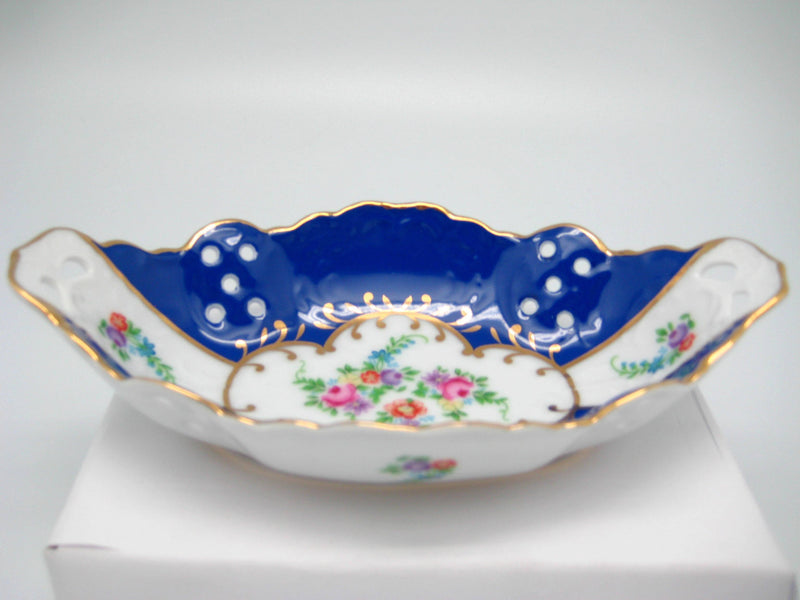 Vintage Victorian Antique Dish Jewelry Box Royal Blue - OktoberfestHaus.com
 - 1