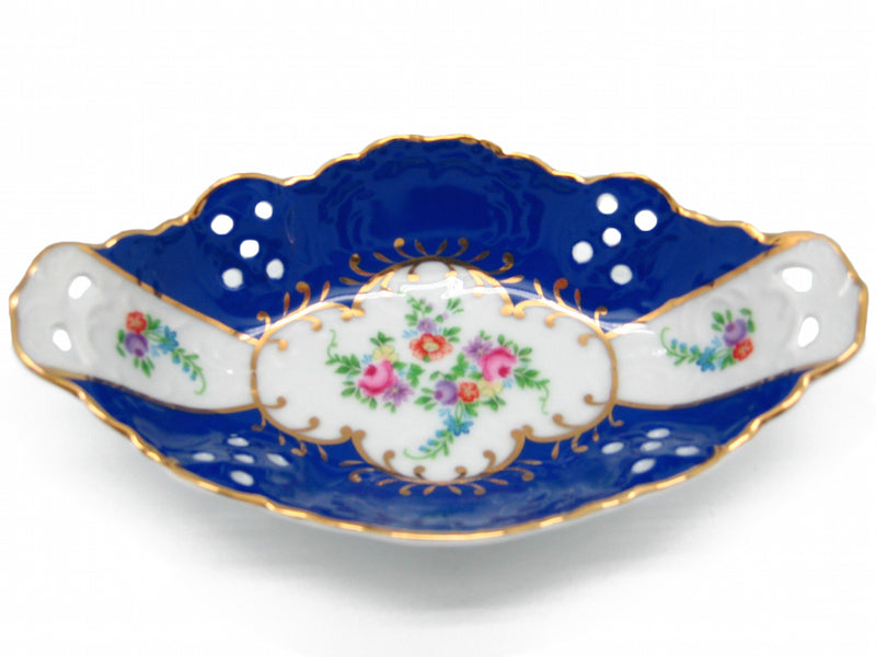 Victorian Jewelry Box Classic Blue Dish Jewelry Box