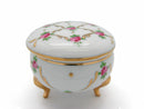 Vintage Victorian Antique Round Jewelry Box Desert Rose - OktoberfestHaus.com
 - 1