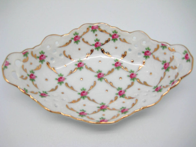 Vintage Victorian Desert Rose Dish Jewelry Box - OktoberfestHaus.com
 - 1