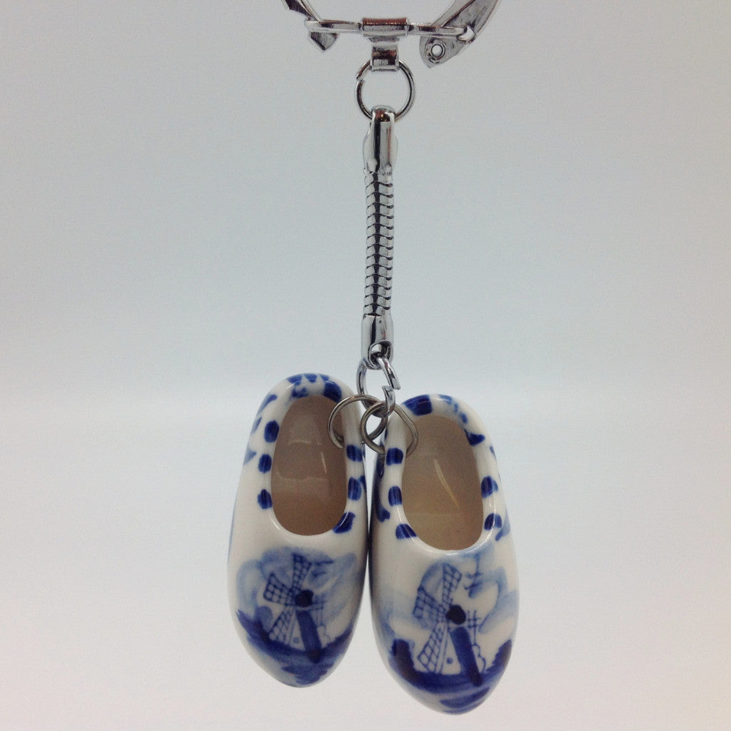 Dutch Clogs Large Delft Ceramic Keychain