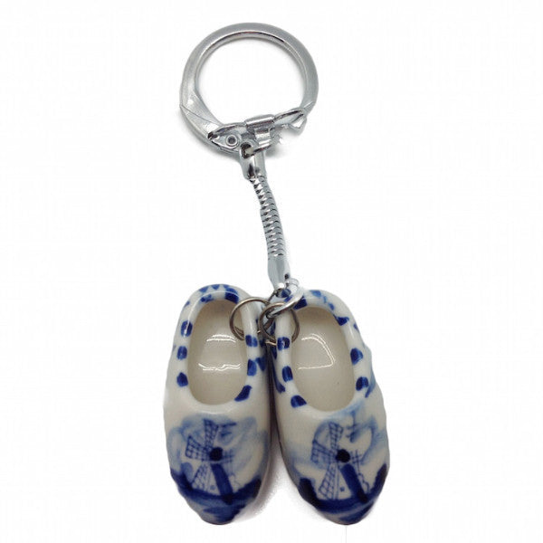 Holland Clogs Large Delft Ceramic Key Ring - OktoberfestHaus.com
 - 1