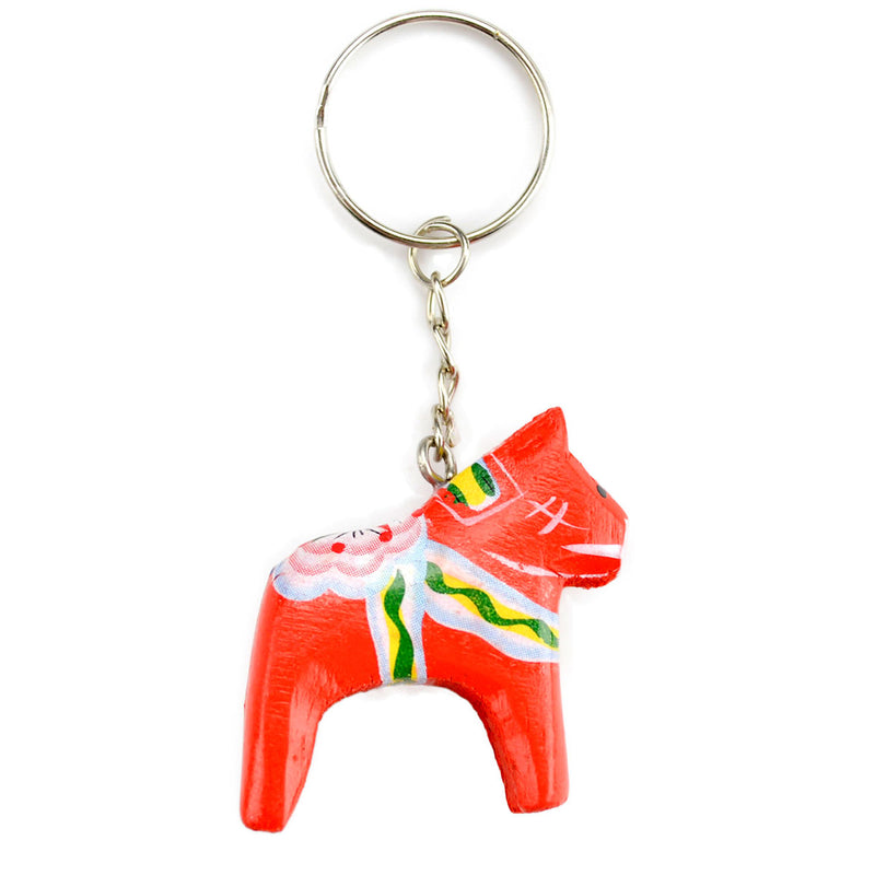 Dala Horse Key Ring Red
