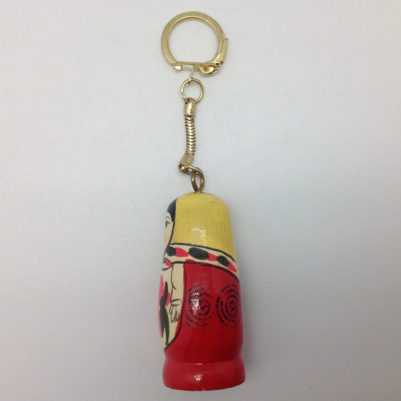Russian Wooden Doll Wooden KeyChain - OktoberfestHaus.com
 - 2