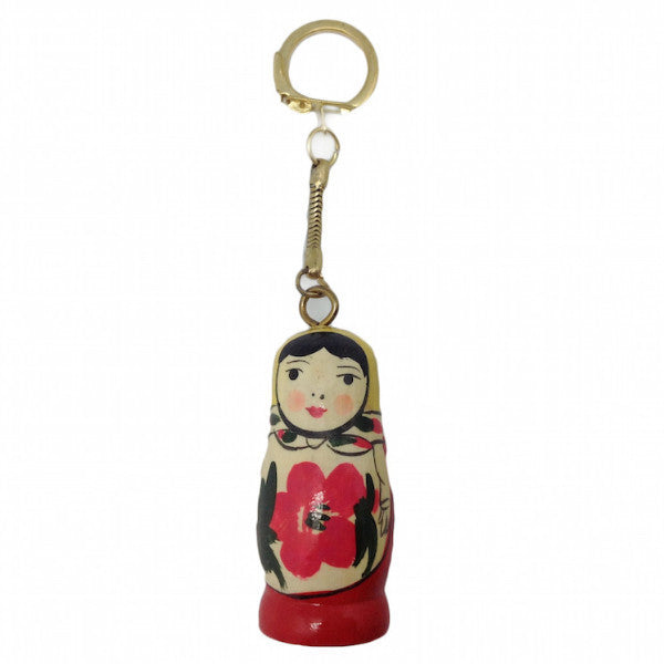 Russian Wooden Doll Wooden KeyChain - OktoberfestHaus.com
 - 1