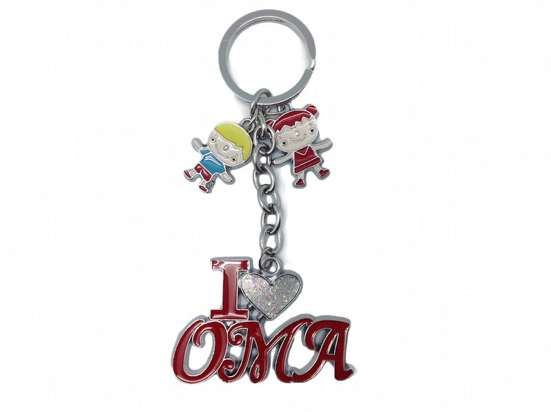 German Oma Gift Idea Key Chain: "I Love Oma" - OktoberfestHaus.com
 - 1