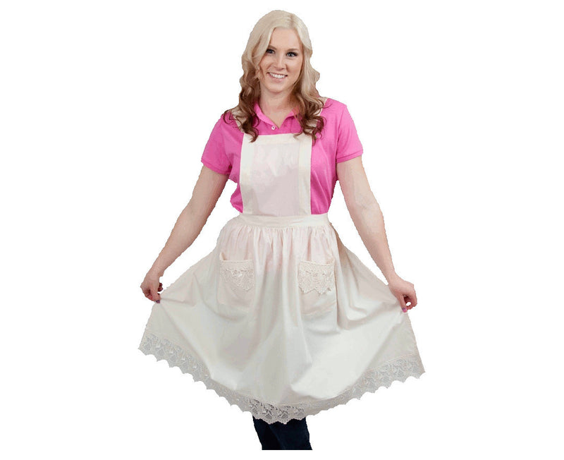 Victorian Adult Full Apron Ecru - OktoberfestHaus.com
 - 2