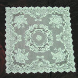 Lace Linens Ecru Alpine Rose Square Tablecloth