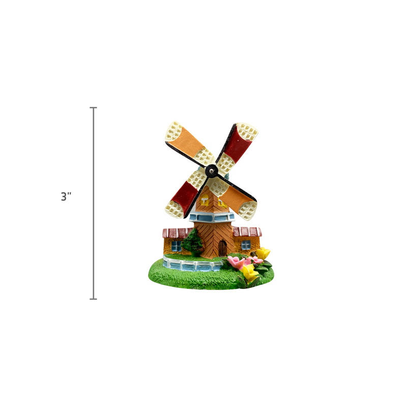 Dutch Souvenir Fridge Magnet Tulips Windmill
