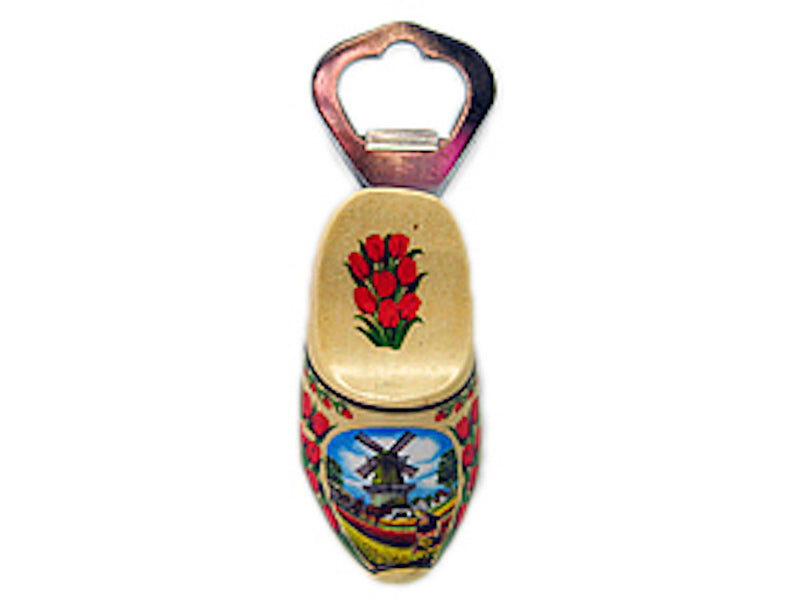 Unique Bottle Opener Fridge Magnet Natural Wooden Shoe - OktoberfestHaus.com