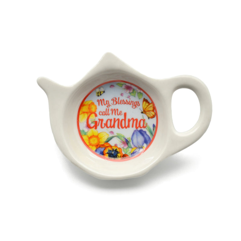 "My Blessings Call Me Grandma" Teapot Magnet with Flowers -  - OktoberfestHaus.com