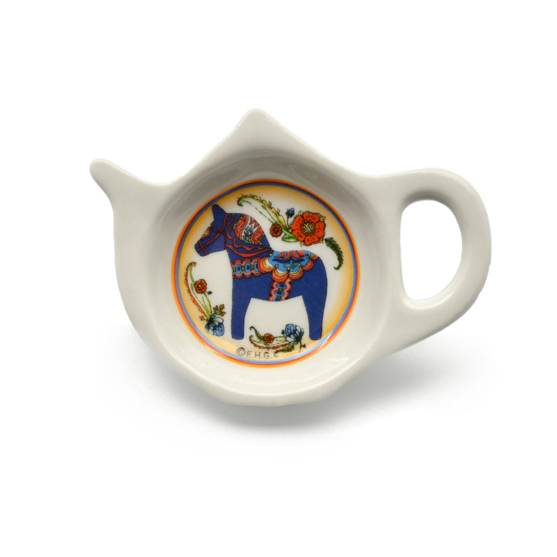 Blue Dala Horse Decorative Teapot Magnet - OktoberfestHaus.com