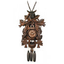 8-Day Musical Hunter's Cuckoo Clock With Dancers - Hand-Carved Live Animals, Leaves, And Buck - OktoberfestHaus.com
