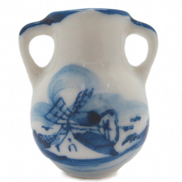 Miniature Ceramic Delft Blue Vase - OktoberfestHaus.com
 - 1