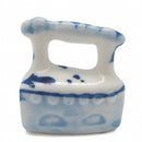 Miniature Ceramic Delft Blue Iron - OktoberfestHaus.com
 - 1