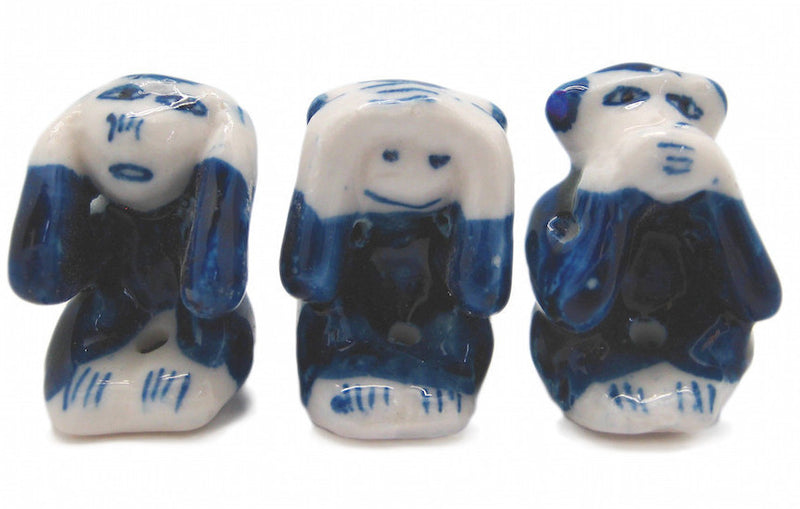 Ceramic Miniatures Animals Delft Blue Monkey - OktoberfestHaus.com
 - 1