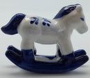 Porcelain Miniatures Animal Delft Rocking Horse - OktoberfestHaus.com
 - 2